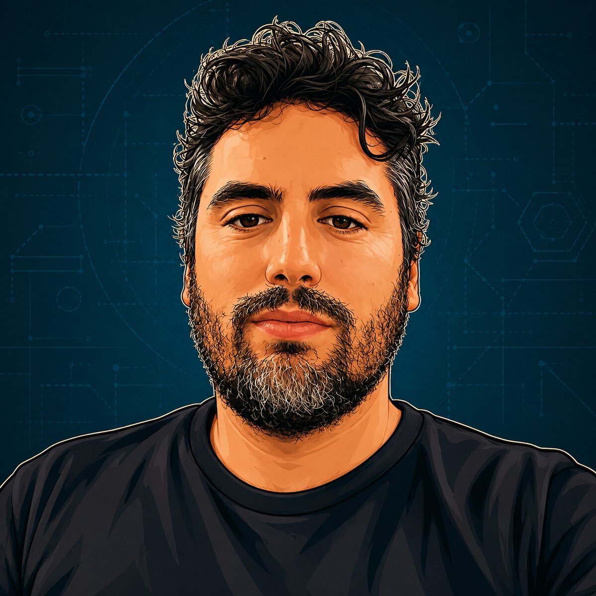 Illustrated portrait of Giovanni Panasiti