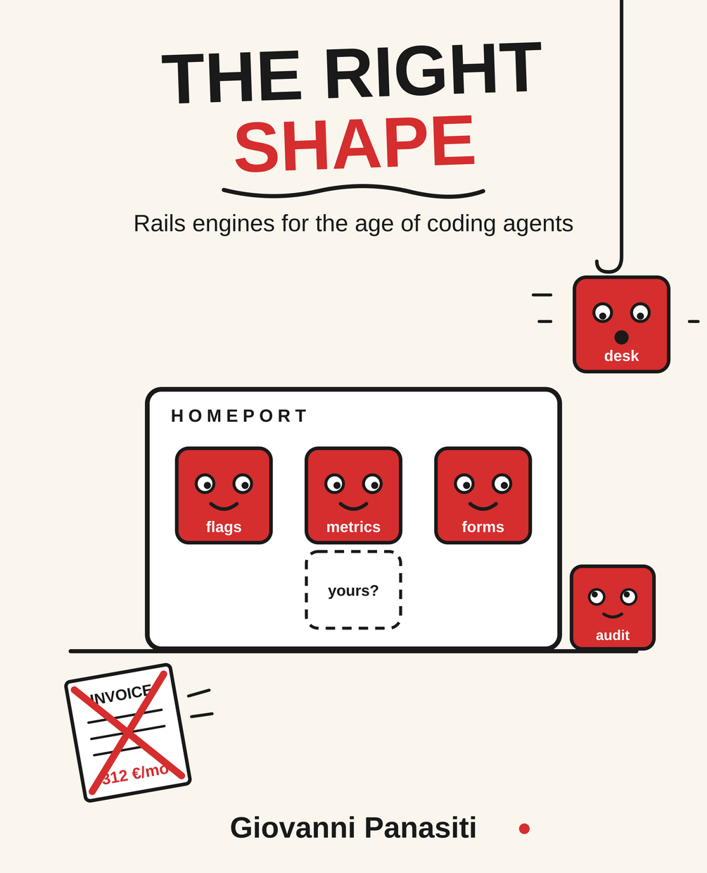 Cover of The Right Shape, a book on Rails engines for the age of coding agents